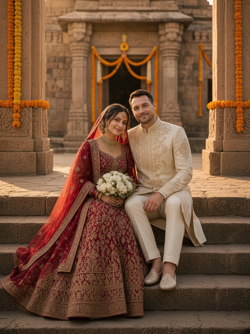 On the Temple Steps